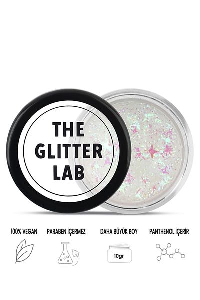 The Glitter Lab Shiny Glitter Gel Form - White Length