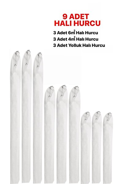 TURİNHOME 9 Adet Halı Hurcu, Halı Kılıfı, Halı Koruyucu, Halı Ambalajı