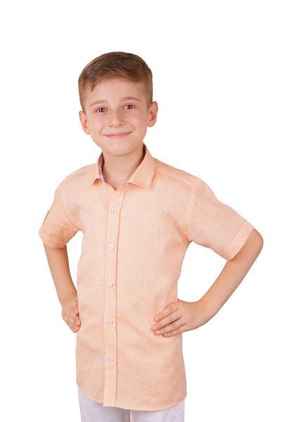 Butik Cămașă Oxford cu mânecă scurtă pentru băiat - Melon