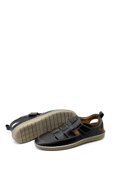 grado Men's Sandals - Genuine Leather, Comfort Brown, 1253 Model