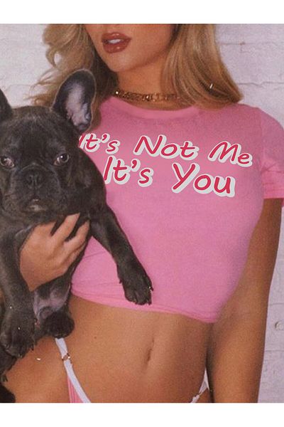 Bengi Clothing Ροζ Y2k Crop Top - Γυναικεία, κοντομάνικη μπλούζα