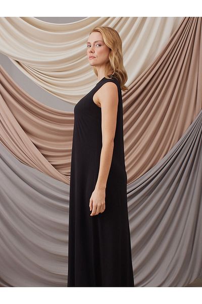 Femple Modest Black Sleeveless Sleeveless Lingerie Dress
