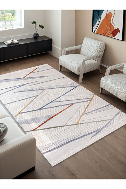 ALYONA Dekoratif Yumuşak Bukle Dokuma Çocuk Salon Mutfak Koridor Yatak Odası Salon Halısı
