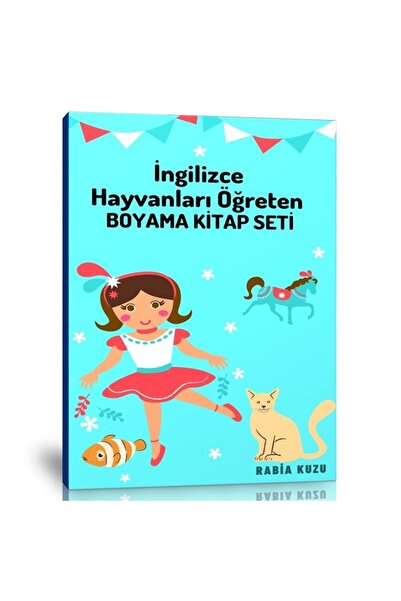 Enine Boyuna Eğitim Animal Teaching English Coloring Book Set (3 Books)