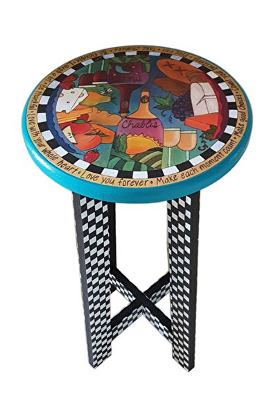 Ayshe Home Ayshehomeart  Tasarım Ahşap Tabure