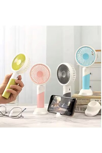 Hoala Hoala Masaüstü Usb Şarjlı Vantilatör, 3 Kademeli Soğutucu Mini El Fanı, Ultra Sessiz (PEMBE RENK)
