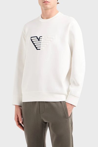 Emporio Armani Men's SWEAT - Crew Neck, Stretch Cotton, 6D1m76 1JHSZ 0101
