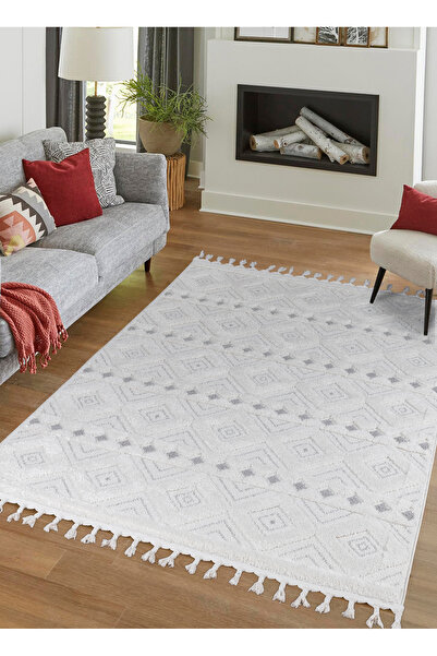 ALYONA Dekoratif Yumuşak Bukle Dokuma Çocuk Salon Mutfak Koridor Yatak Odası Salon Halısı