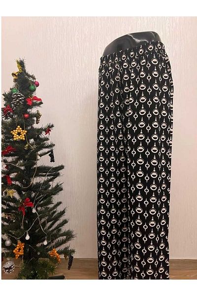 DENİZLİFE Plus Size Patterned Trousers 1xl-4xl
