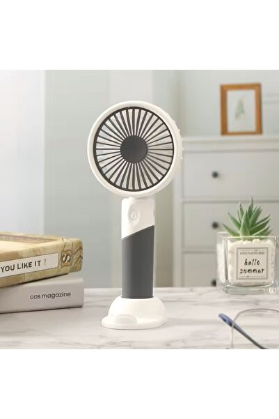 Hoala Hoala Masaüstü Usb Şarjlı Vantilatör, 3 Kademeli Soğutucu Mini El Fanı, Ultra Sessiz (PEMBE RENK)