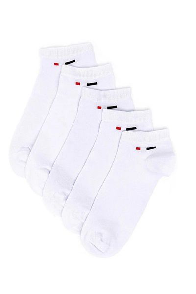 U.S. Polo Assn. Pachet de 5 șosete albe cu ajustare normală - șosete elegante și confortabile pentru bărbați/femei