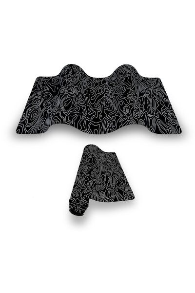 PORGE 90x40 Gaming Topo Mouse Pad XXL Mare Negru