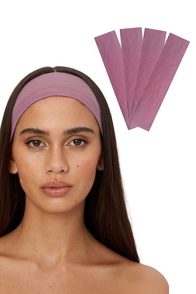 Salvia Dione 4-Piece Pink Hair Band - Women's and Men's Fitness Yoga Makeup Skin Care Set