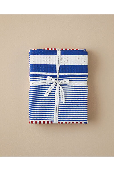 English Home Sailor’S Stripe Çift Kişilik Çok Amaçlı Örtü Kırmızı - Lacivert