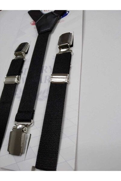 Terry Ρυθμιζόμενος ιμάντας παιδικού παντελονιού με μεταλλική άκρη μαύρο