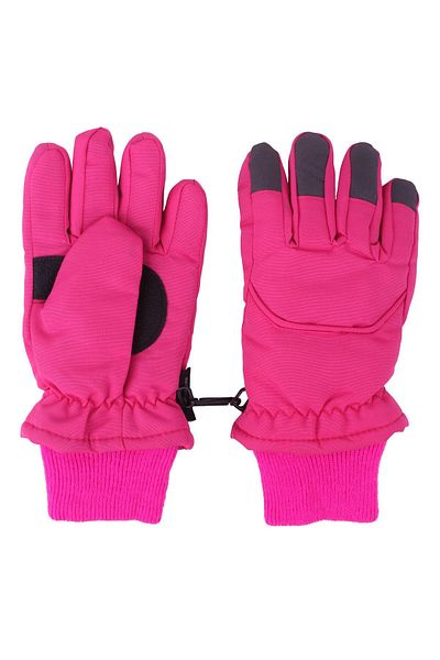 İşnar Girl's Snow Gloves 4-7 Years Pink Color Various Model 3501-4152