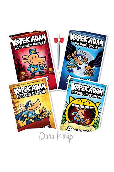 Altın Kitaplar Köpek Adam 3-4-5-6 , Dav Pilkey, Tükenmez Kalem Hediyeli