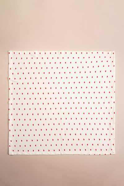 Mai Perla Heart Blanket (90 X 90) Soft Organic Cotton Blanket