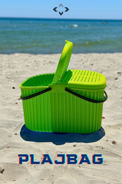 LİGROUND BEACHBAG - 30 LT Σκληρή Πλαστική Τσάντα Παραλίας 3 τεμαχίων, Πικ-νικ/Καλάθι Παραλίας 2 τμχ