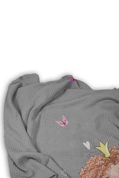 CAPRİCE HALI Princess Fairy Girl and Cat Patterned Single Pique (with Pillow Case)