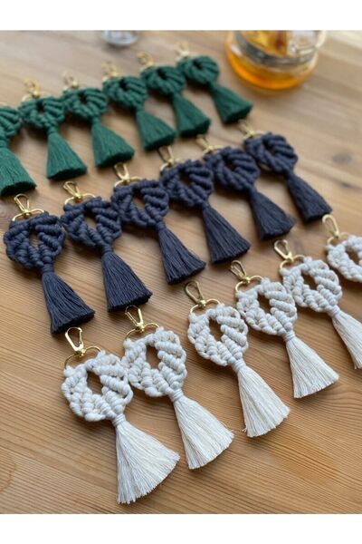 Es-Na Life Decoration Macrame Keychain 10 Pieces