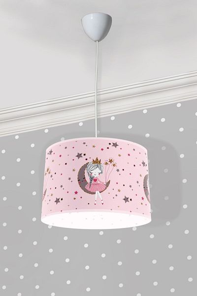 CAPRİCE HALI Girl's Room - Princess Sitting on the Moon, Pendant Chandelier