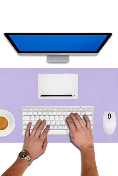 Lord Mountain 70x30 L Purple Leather Mouse Pad - Comfortable and Reversible Office and Table Mat Desk Mat