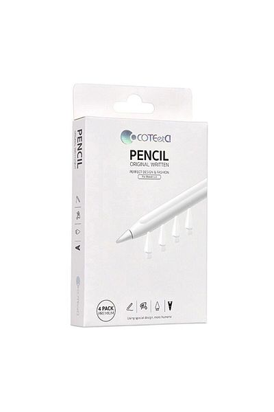 Asfal Replacement Touch Pen Tips 4 Pieces 1-2 Generation Compatible White Apple Pencil Compatible