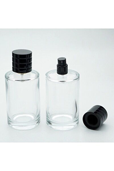 FERDEN FERDA 20 Adet Boş Cam Parfüm Şişe, 100 Ml, Silindir Model, Şeffaf