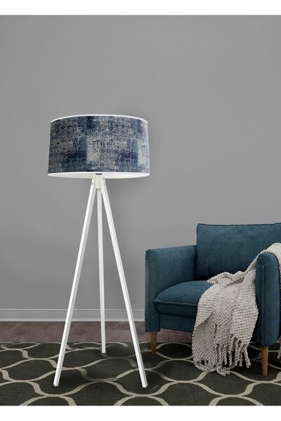 Bebişim Halı Lacivert Eskitme Dekoratif Modern Lambader