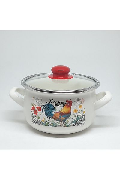 Avşar Enamel Vintage Pot - 18 Cm, 2 Liters, Evim Pot