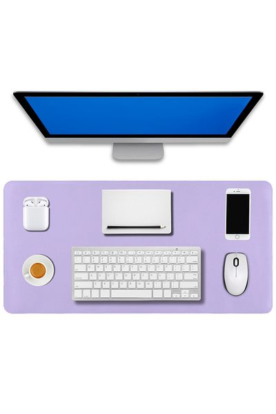 Lord Mountain 70x30 L Purple Leather Mouse Pad - Comfortable and Reversible Office and Table Mat Desk Mat