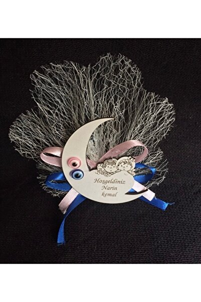 GÜVEN Ahşap Aydede Figürlü Hoşgeldin Bebek Magneti 30 Adet