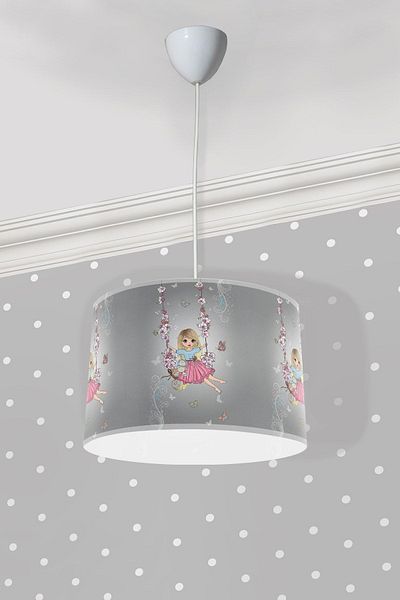 Bebişim Halı Princess Fairy Girl Butterfly Floral Children's Room Pendant Chandelier