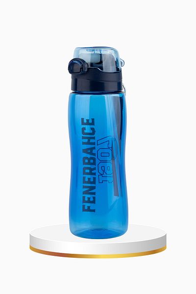 Fenerbahçe Licensed Bpa-Free School Water Bottle with Fb Logo - with Straw and Lid
