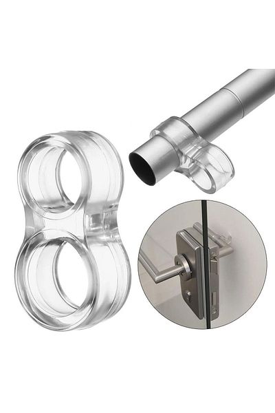 Badem10 Suport pentru mâner ușă din plastic siliconic transparent Opritor pentru bara de protecție pentru fereastră (10 buc.)