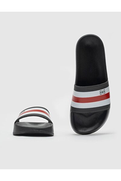 Cabani Μαύρες - Κόκκινες - Λευκές Ανδρικές Παντόφλες