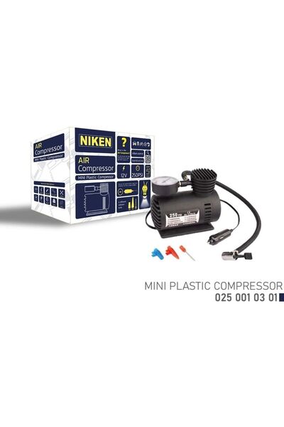 Niken Araba Oto Araç Lastik Şişirme Kompresörü 250 PSİ Çakmaklık Girişli