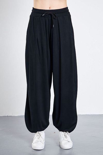LİVE SPORT Pantaloni Shalwar de damă din viscoză modală - picior morcov, buzunare și largi