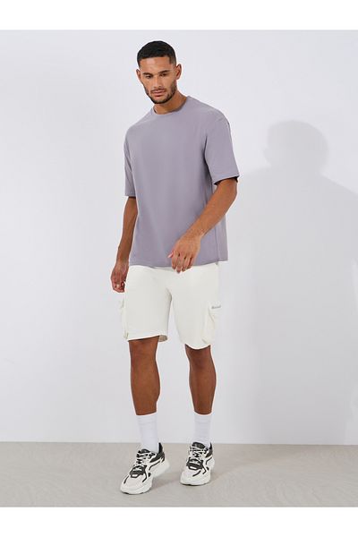 Styli Cotton Rich Back Print Oversized Athleisure T-Shirt