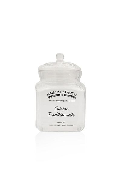 The Mia Glass Storage Container with Lid 18 Cm