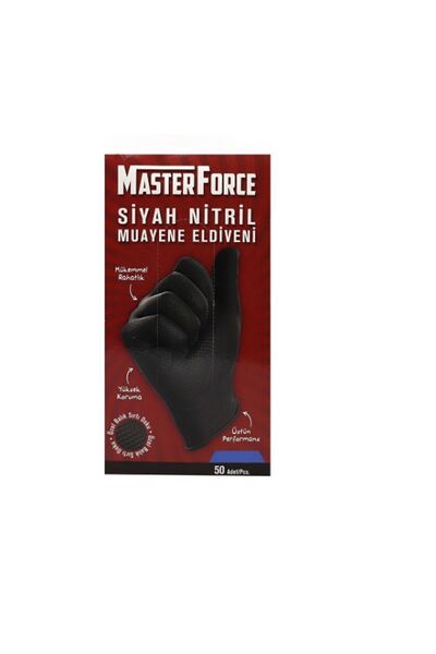 MasterForce Master Force Siyah Nitril Muayene Eldiven (xl)