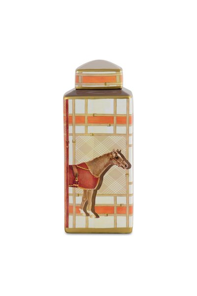 Baci Milano Horses Kavanoz 15x15x37 Cm - Düz Desenli