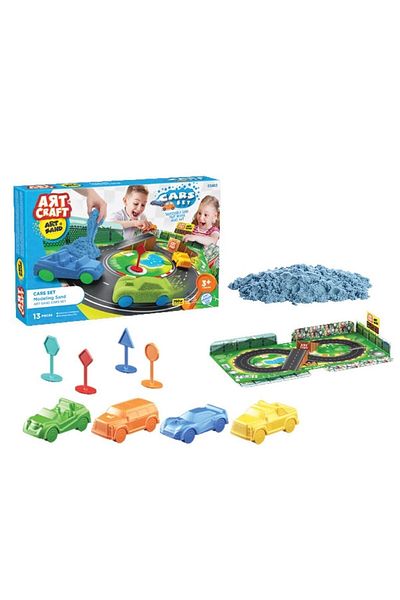 Doğan Oyuncak Dünyası Cars Set Kinetic Play Sand (750 Gr.) - Art Craft Kinetic Sand Set - Play Sand - Art Sand Sand