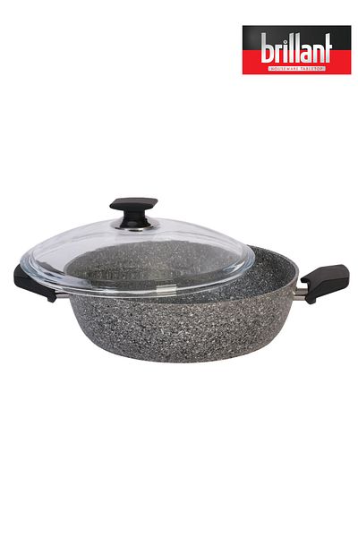 Brillant Luxury Granite 26 cm Pilaf Karnıyarık Pot Fireproof Non-Stick Pot