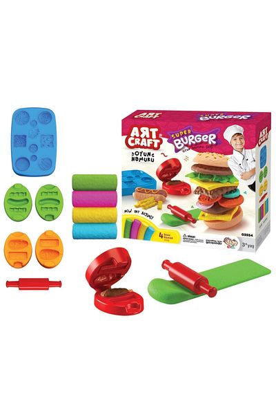 Doğan Oyuncak Dünyası Hamburger Dough Set (200 Gr.) - Play Dough Set - Dough Sets - Dough Molds
