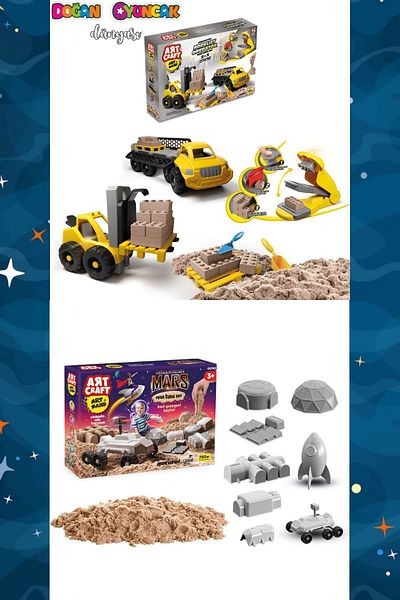 Doğan Oyuncak Dünyası Art Sand Play Sand Mega Set - 2 Pack - Kinetic Sand Set - Sand Set - Non-Drying Kinetic Sand - Sand/5