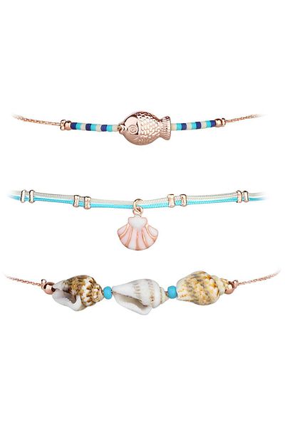 Klips Concept Fish Detail Triple Combination Anklet