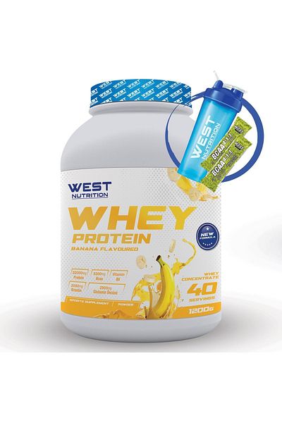 West Nutrition 1200 grams Banana Aroma Whey Protein Powder - 32 Serve