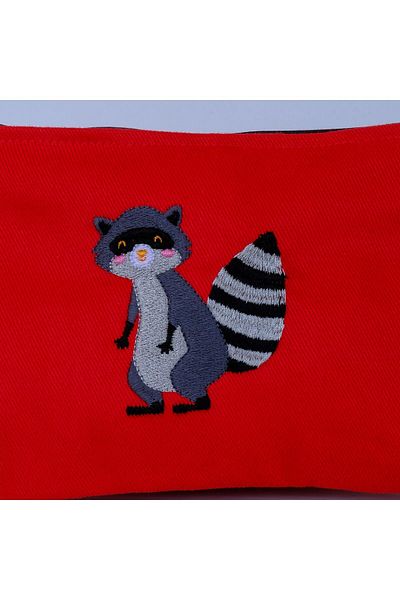Wings Of Simurg Embroidered Boutique-raccoon Hand Wallet / Bag Organizer